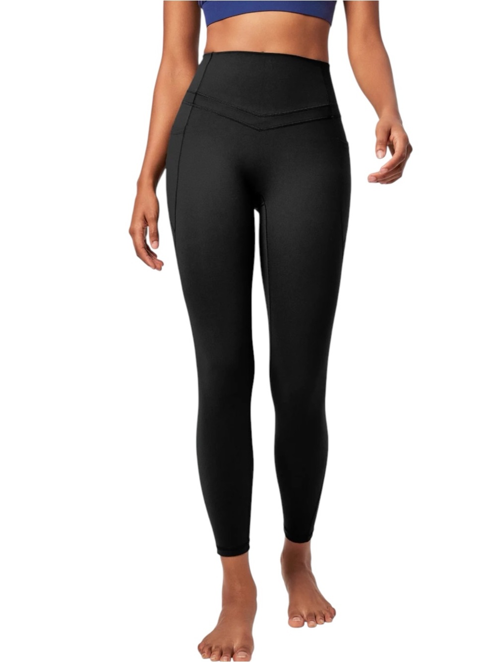 NWT IUGA PowerTight High Waisted Leggings XL Black Compression Side Pocket - Picture 1 of 16